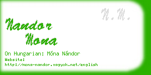 nandor mona business card